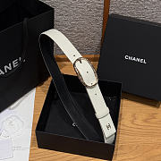Chanel Double-sided calfskin belt Gold/Black and White - 6