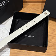 Chanel Double-sided calfskin belt Gold/Black and White - 4