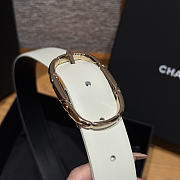 Chanel Double-sided calfskin belt Gold/Black and White - 2