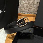 Chanel Double-sided calfskin belt Gold/Black - 5