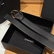 Chanel Double-sided calfskin belt Gold/Black - 2