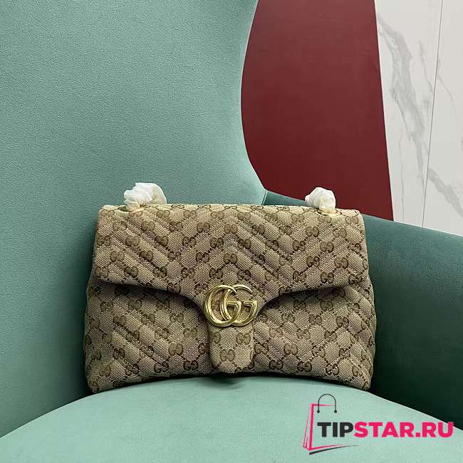 Gucci GG Marmont medium shoulder bag Canvas lining - 1