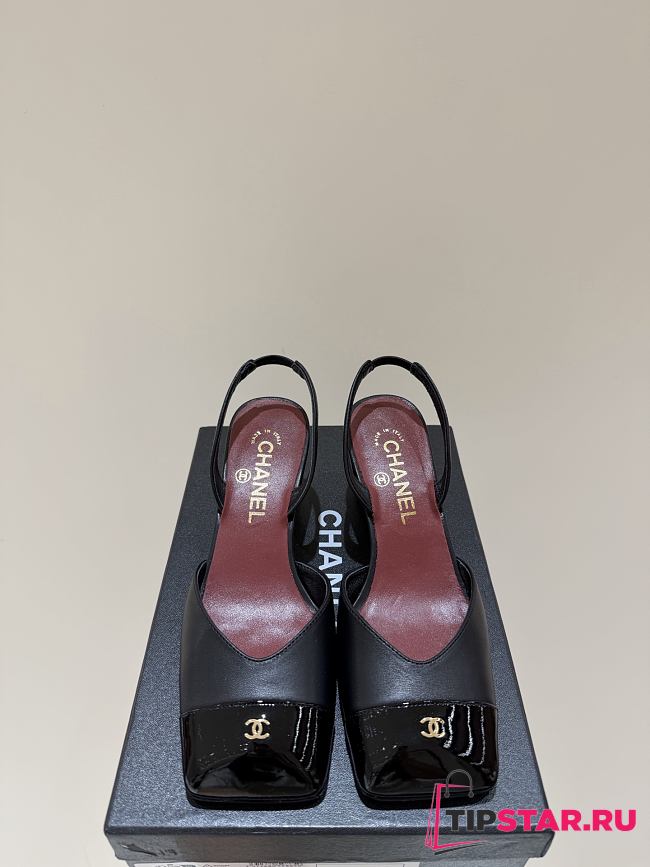 Chanel Spring/Summer Slingback Sandals In Black - 1