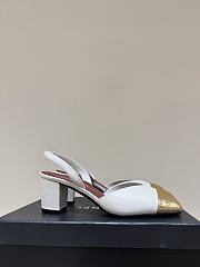 Chanel Spring/Summer Slingback Sandals In White - 5