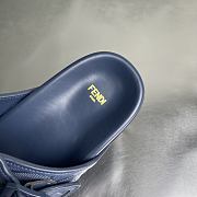 Fendi FF Double Strap Monogram Sandals In Dark Blue - 5