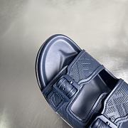 Fendi FF Double Strap Monogram Sandals In Dark Blue - 2