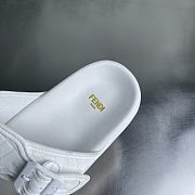Fendi FF Double Strap Monogram Sandals In White - 2
