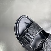 Fendi FF Double Strap Monogram Sandals In Black - 6