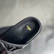 Fendi FF Double Strap Monogram Sandals In Black - 3