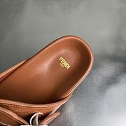 Fendi FF Double Strap Monogram Sandals In Brown - 5