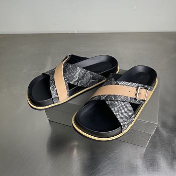 Balenciaga snakeskin cross-strap platform sandals 03