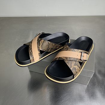 Balenciaga snakeskin cross-strap platform sandals 02