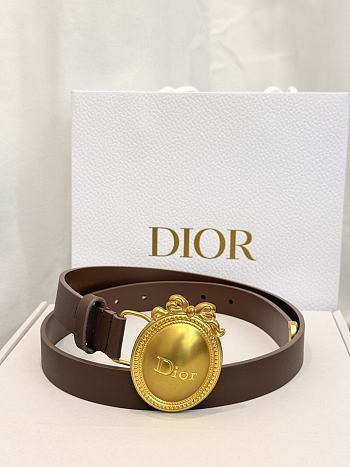 Dior Médaillon Belt 25mm Gold Buckle Chocolate Brown Smooth Calfskin