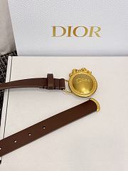 Dior Médaillon Belt 25mm Gold Buckle Chocolate Brown Smooth Calfskin - 6