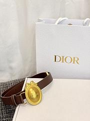 Dior Médaillon Belt 25mm Gold Buckle Chocolate Brown Smooth Calfskin - 4