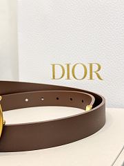 Dior Médaillon Belt 25mm Gold Buckle Chocolate Brown Smooth Calfskin - 3