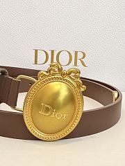 Dior Médaillon Belt 25mm Gold Buckle Chocolate Brown Smooth Calfskin - 2