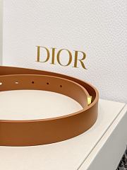 Dior Médaillon Belt 25mm Brown Buckle White Smooth Calfskin - 2