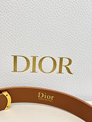 Dior Médaillon Belt 25mm Brown Buckle White Smooth Calfskin - 4