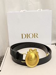 Dior Médaillon Belt 25mm Gold Buckle Black Smooth Calfskin - 1