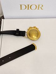 Dior Médaillon Belt 25mm Gold Buckle Black Smooth Calfskin - 6
