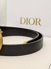 Dior Médaillon Belt 25mm Gold Buckle Black Smooth Calfskin - 5