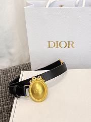 Dior Médaillon Belt 25mm Gold Buckle Black Smooth Calfskin - 2