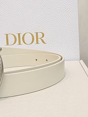 Dior Médaillon Belt 25mm Silver Buckle White Smooth Calfskin - 6