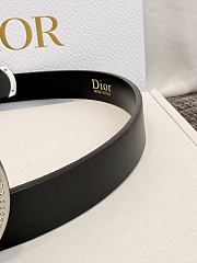 Dior Médaillon Belt 25mm Silver Buckle Black Smooth Calfskin - 4