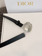 Dior Médaillon Belt 25mm Silver Buckle Black Smooth Calfskin - 5