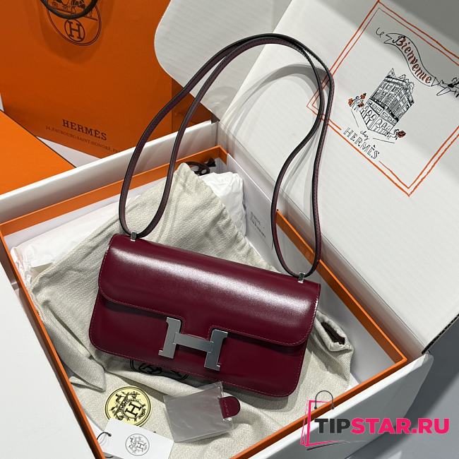 Hermès Constance Shoulder Bag Deep Burgundy - 1