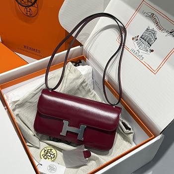 Hermès Constance Shoulder Bag Deep Burgundy