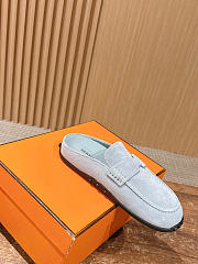 Hermes Mix mule Alabaster light gray calfskin insole - 6