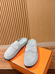 Hermes Mix mule Alabaster light gray calfskin insole - 3