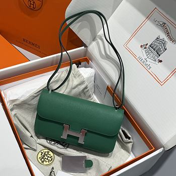 Hermès Constance Silver hardware Shoulder Bag Emerald green
