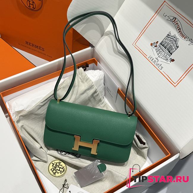 Hermes Hermès Constance Gold hardware Shoulder Bag Emerald green - 1