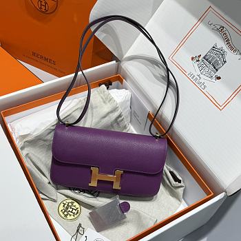 Hermès Constance Gold hardware Shoulder Bag Orchid purple