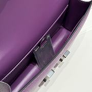 Hermès Constance Silver hardware Shoulder Bag Orchid purple - 6