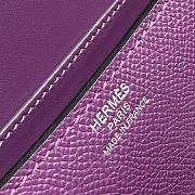 Hermès Constance Silver hardware Shoulder Bag Orchid purple - 3