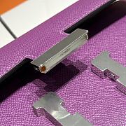 Hermès Constance Silver hardware Shoulder Bag Orchid purple - 2