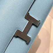 Hermès Constance Silver hardware Shoulder Bag Sky Blue - 3