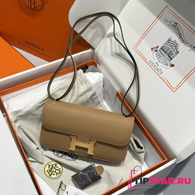 Hermès Constance Gold Hardware Shoulder Bag Camel - 1