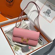 Hermès Constance Gold hardware Shoulder Bag Pastel pink - 1