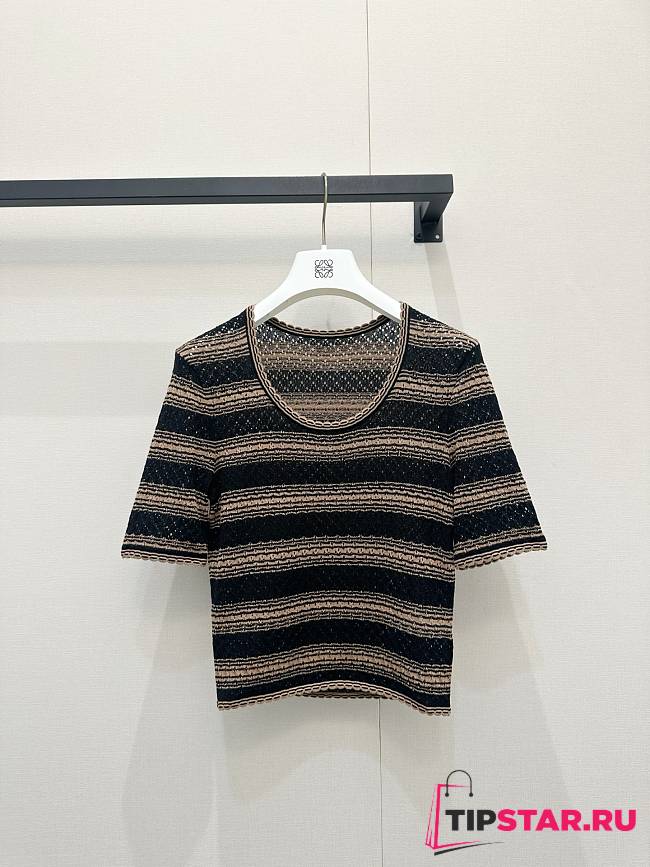 Loewe x Paula's Ibiza Stripe Short-Sleeve Sweater - 1
