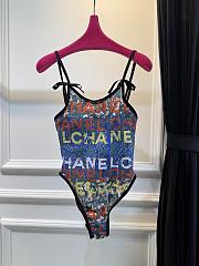 Chanel graffiti print one-piece swimsuit - 1