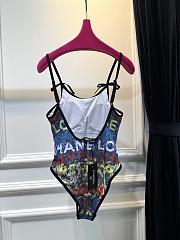Chanel graffiti print one-piece swimsuit - 5
