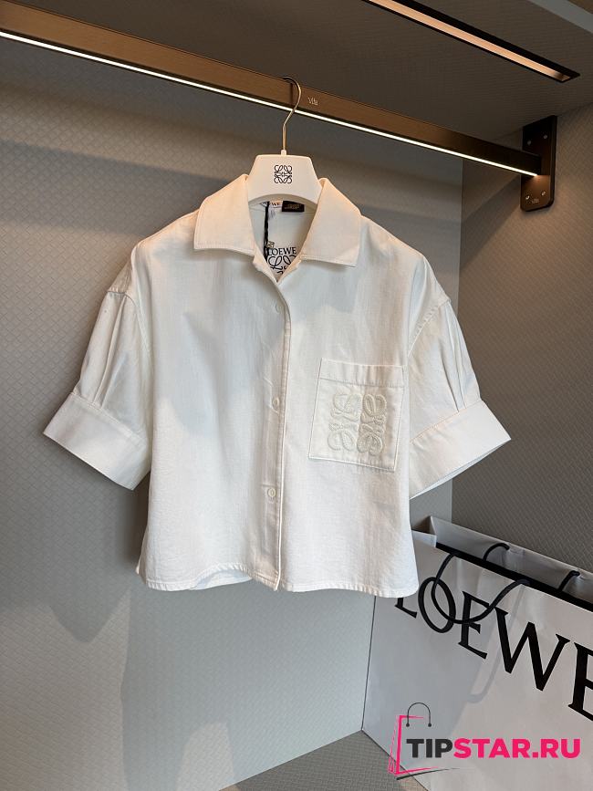 Loewe Paula's Ibiza Anagram denim shirt white - 1