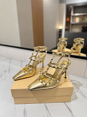 Valentino Rivet Sandals high Heels In Gold - 1