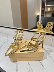 Valentino Rivet Sandals high Heels In Gold - 3