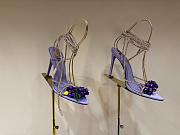 Ysl MON CHÉRI sandals in suede and rhinestones lilas purble & amethyst - 5
